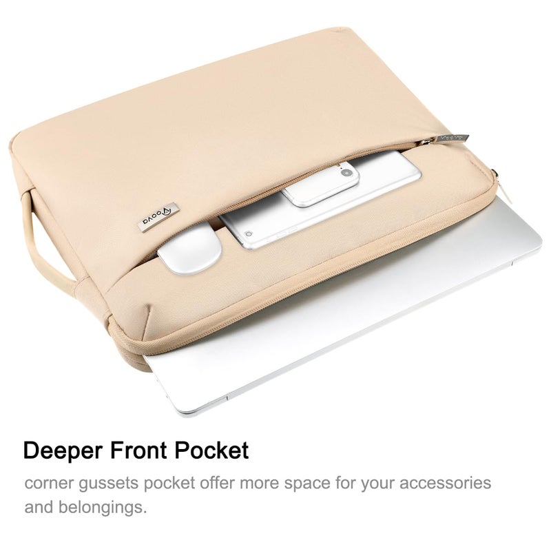 Voova 13 Inch Laptop Sleeve Case Compatible With Macbook Air/Macbook Pro 13 M2/M1,13.5 Surface Laptop 5/4,Xps 13 Chromebook,Ipad Pro 12.9,360Protective Computer Carry Bag Cover With Organizer Pocket - Image 2